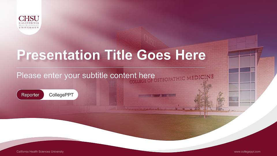 California Health Sciences University Lecture Sharing and Networking Event PPT Template16:9 ratio PPT effect preview image