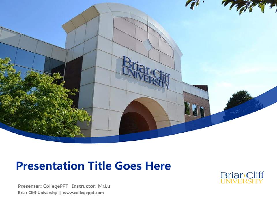 Briar Cliff University Course/Courseware Creation PPT Template4:3 ratio PPT effect preview image5