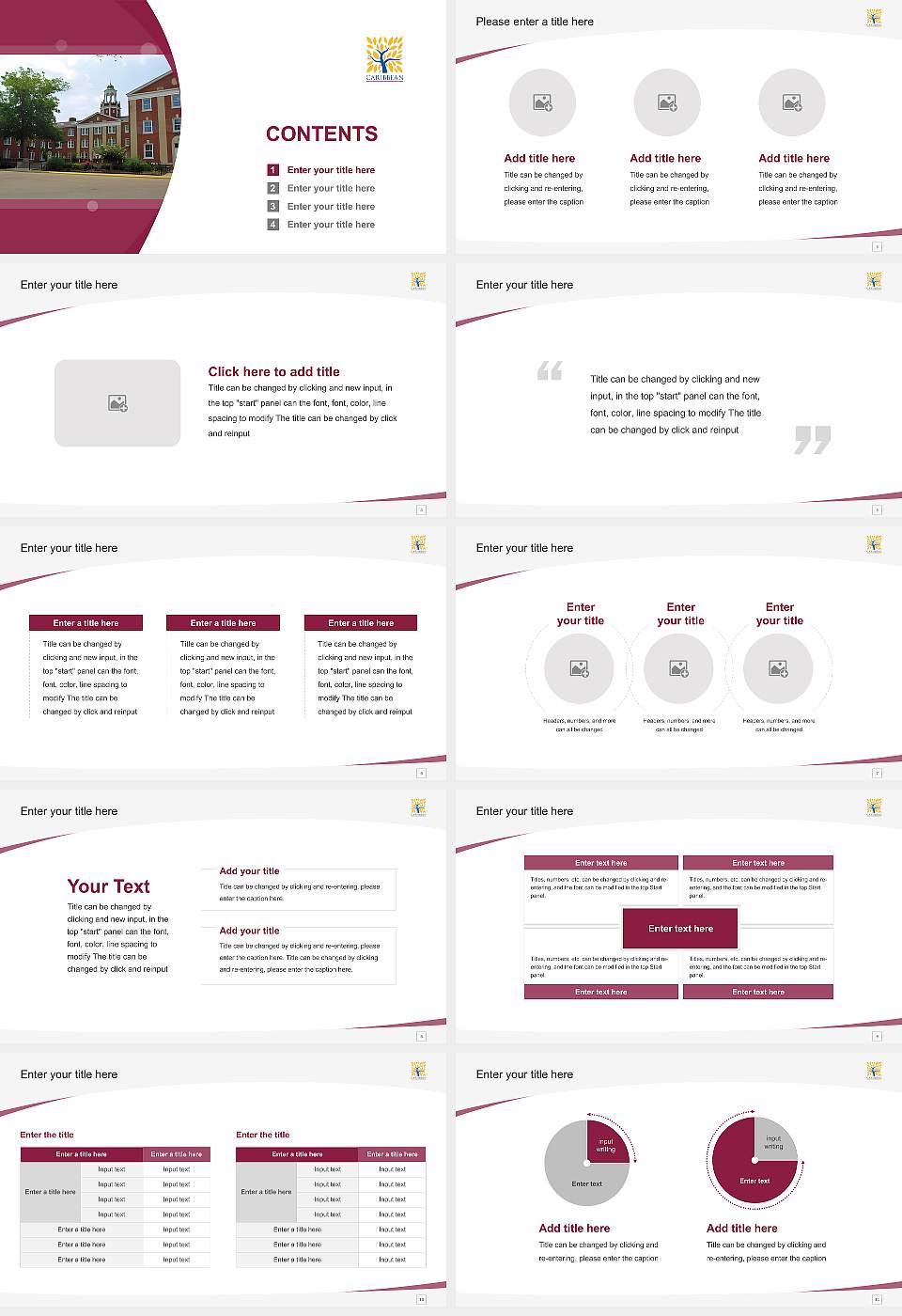 Caribbean University-Vega Baja Course/Courseware Creation PPT Template16:9 ratio PPT effect preview image2