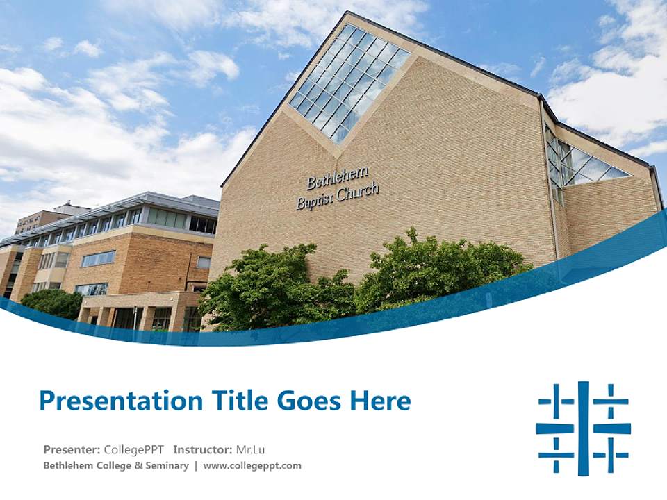 Bethlehem College & Seminary Course/Courseware Creation PPT Template4:3 ratio PPT effect preview image5