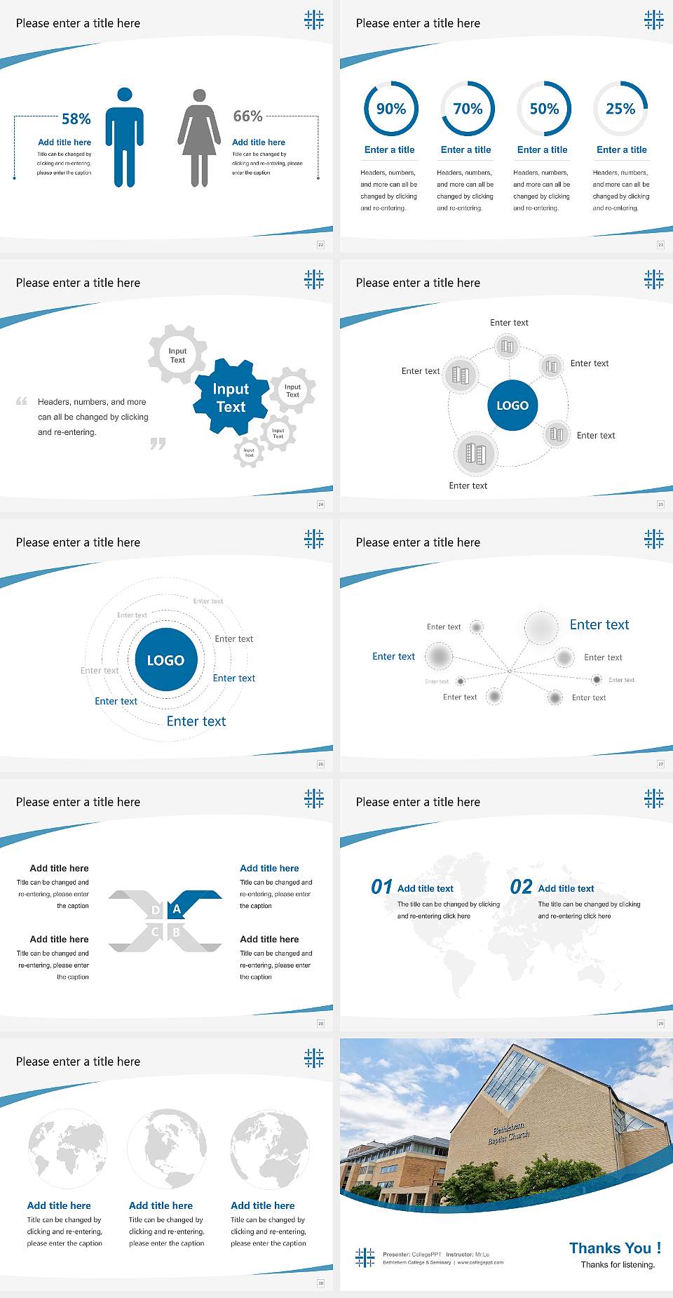 Bethlehem College & Seminary Course/Courseware Creation PPT Template4:3 ratio PPT effect preview image4