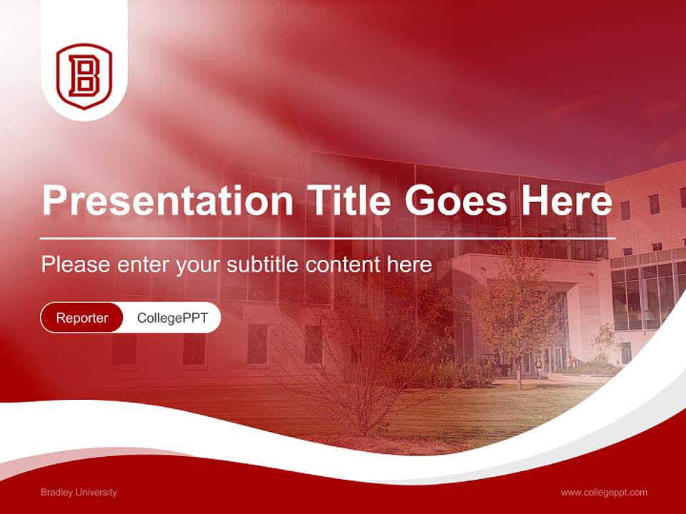 Bradley University Lecture Sharing and Networking Event PPT Template4:3 ratio PPT effect preview image4
