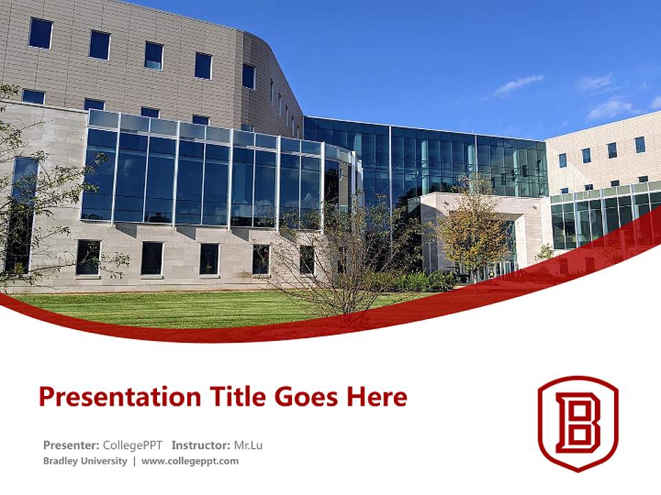Bradley University Course/Courseware Creation PPT Template4:3 ratio PPT effect preview image5