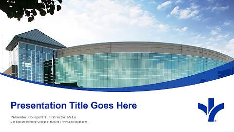 Bon Secours Memorial College of Nursing Course/Courseware Creation PPT Template