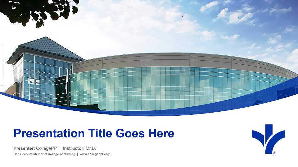 Bon Secours Memorial College of Nursing Course/Courseware Creation PPT Template16:9 ratio PPT effect preview image