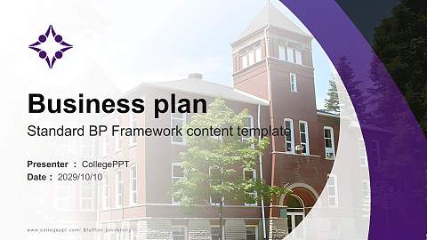 Bluffton University Competition/Entrepreneurship Contest PPT Template