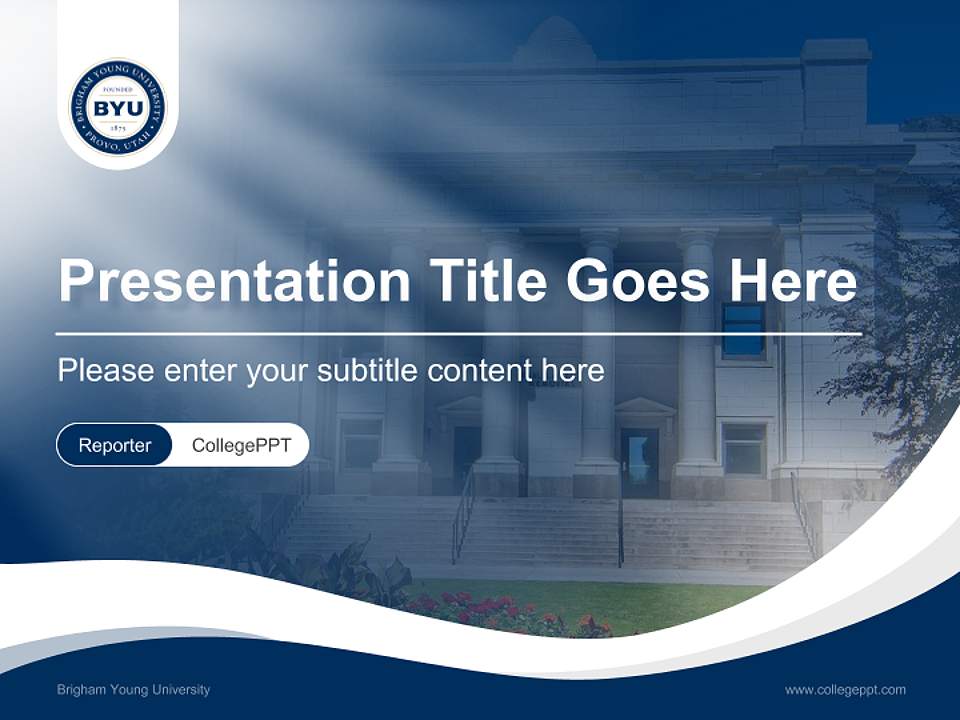 Brigham Young University Lecture Sharing and Networking Event PPT Template4:3 ratio PPT effect preview image4