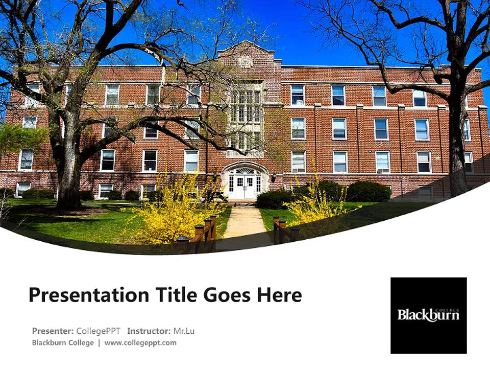 Blackburn College Course/Courseware Creation PPT Template4:3 ratio PPT effect preview image5