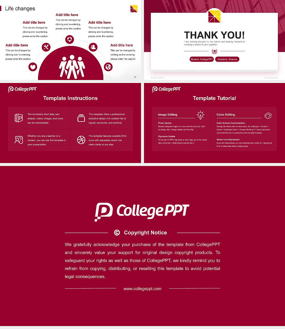 Brandman University National Scholarship Defense PPT Template16:9 ratio PPT effect preview image4