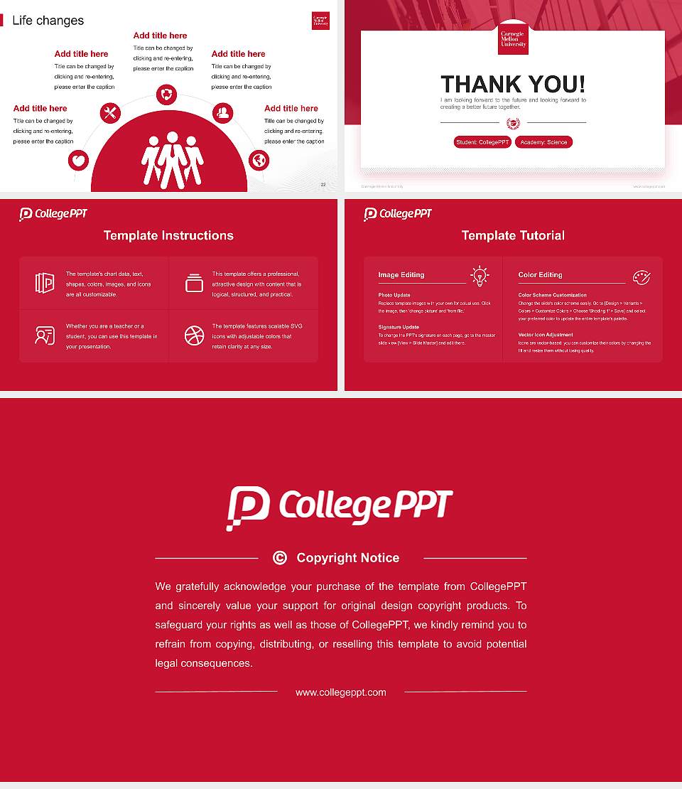 Carnegie Mellon University National Scholarship Defense PPT Template16:9 ratio PPT effect preview image4