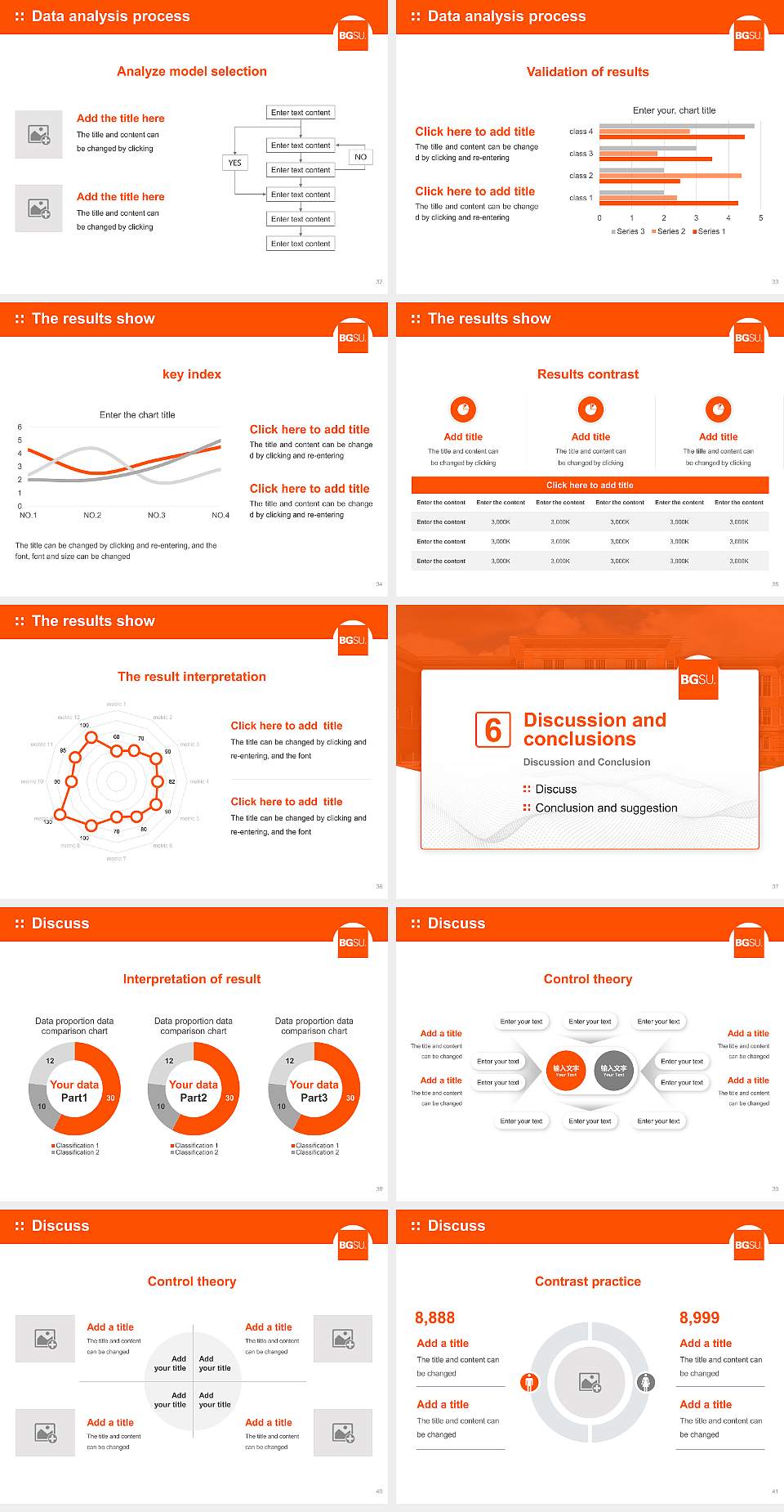 Bowling Green State University-Main Campus Graduation Thesis Defense PPT Template4:3 ratio PPT effect preview image5