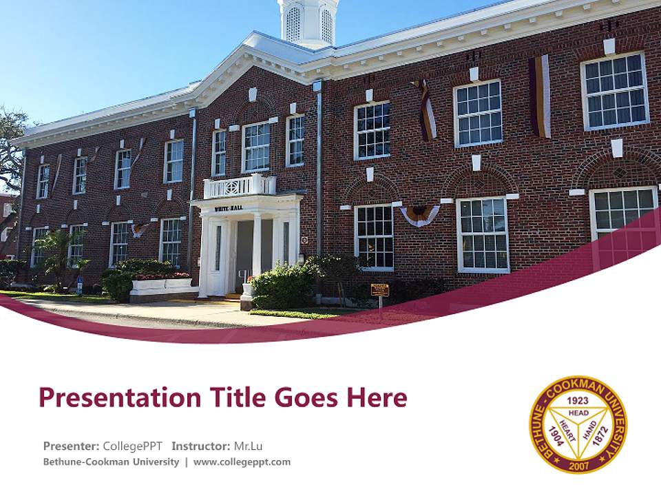 Bethune-Cookman University Course/Courseware Creation PPT Template4:3 ratio PPT effect preview image5