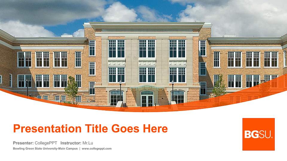 Bowling Green State University-Main Campus Course/Courseware Creation PPT Template16:9 ratio PPT effect preview image