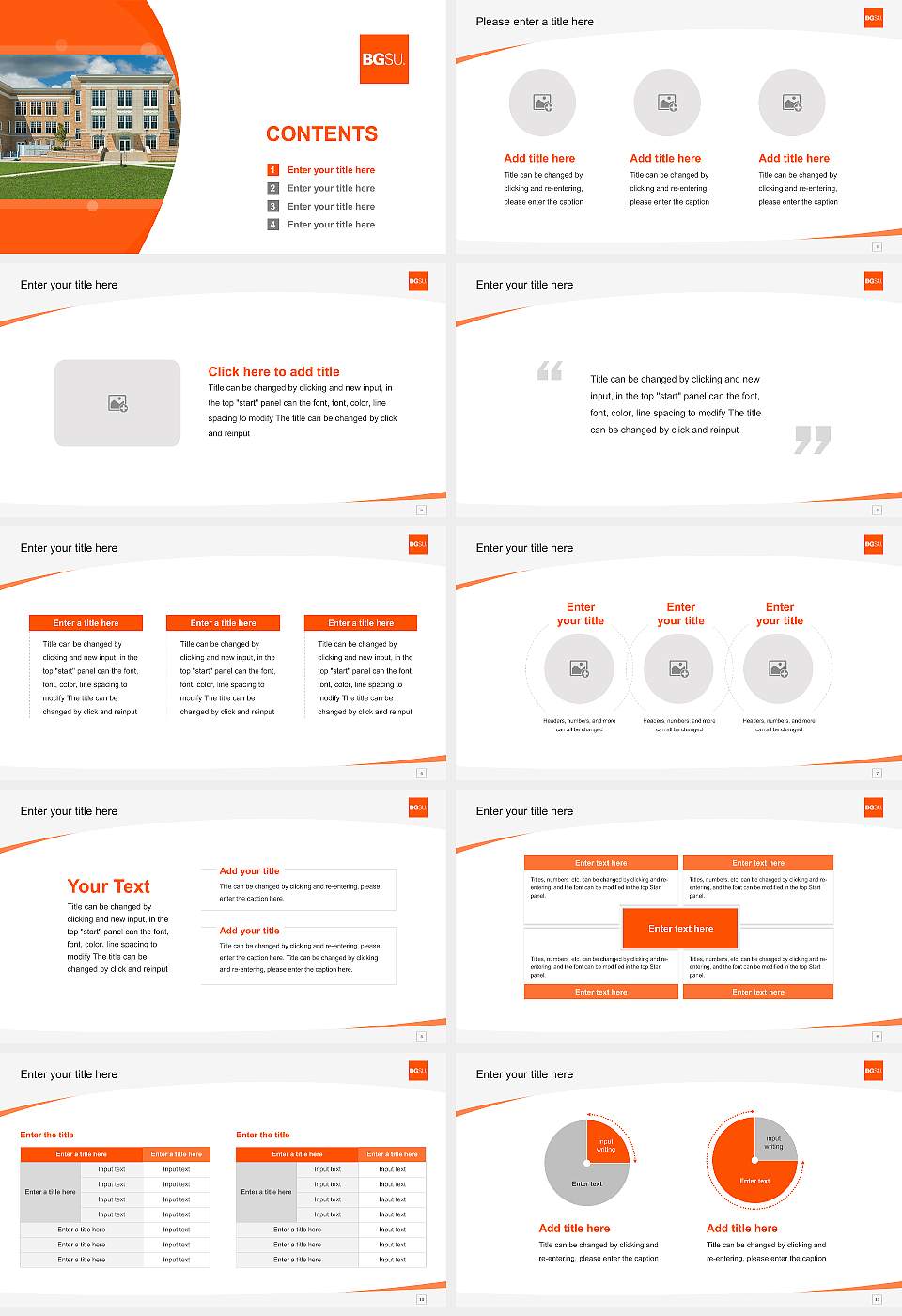 Bowling Green State University-Main Campus Course/Courseware Creation PPT Template16:9 ratio PPT effect preview image2