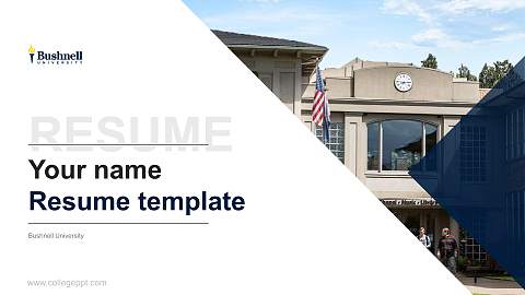 Bushnell University Resume PPT Template