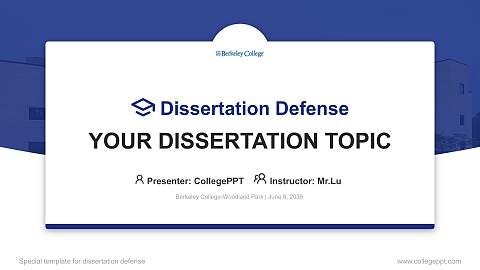 Berkeley College-Woodland Park Graduation Thesis Defense PPT Template