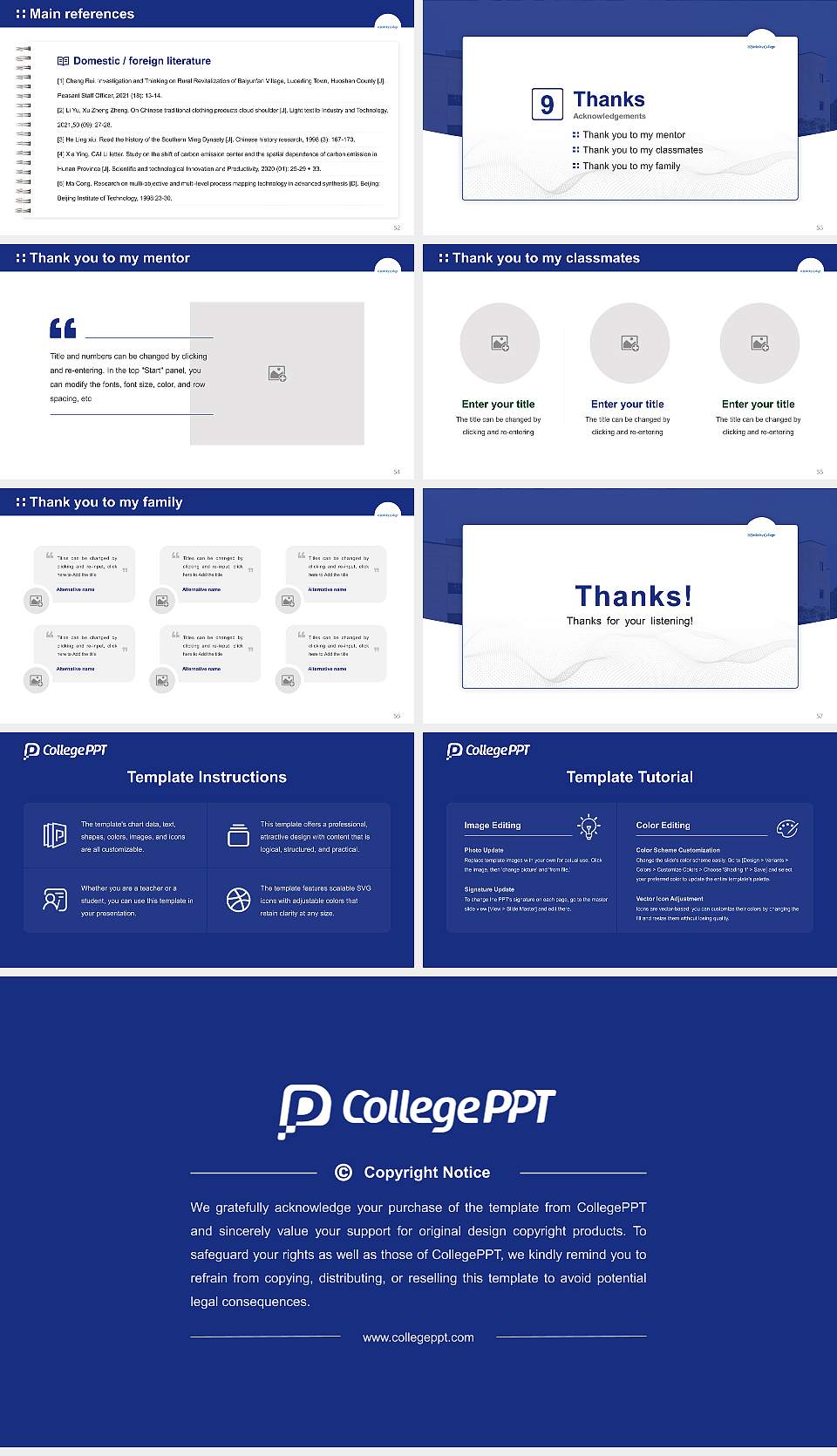 Berkeley College-Woodland Park Graduation Thesis Defense PPT Template16:9 ratio PPT effect preview image7