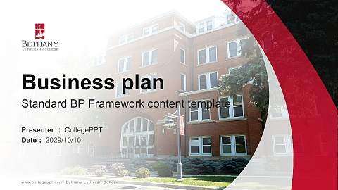 Bethany Lutheran College Competition/Entrepreneurship Contest PPT Template