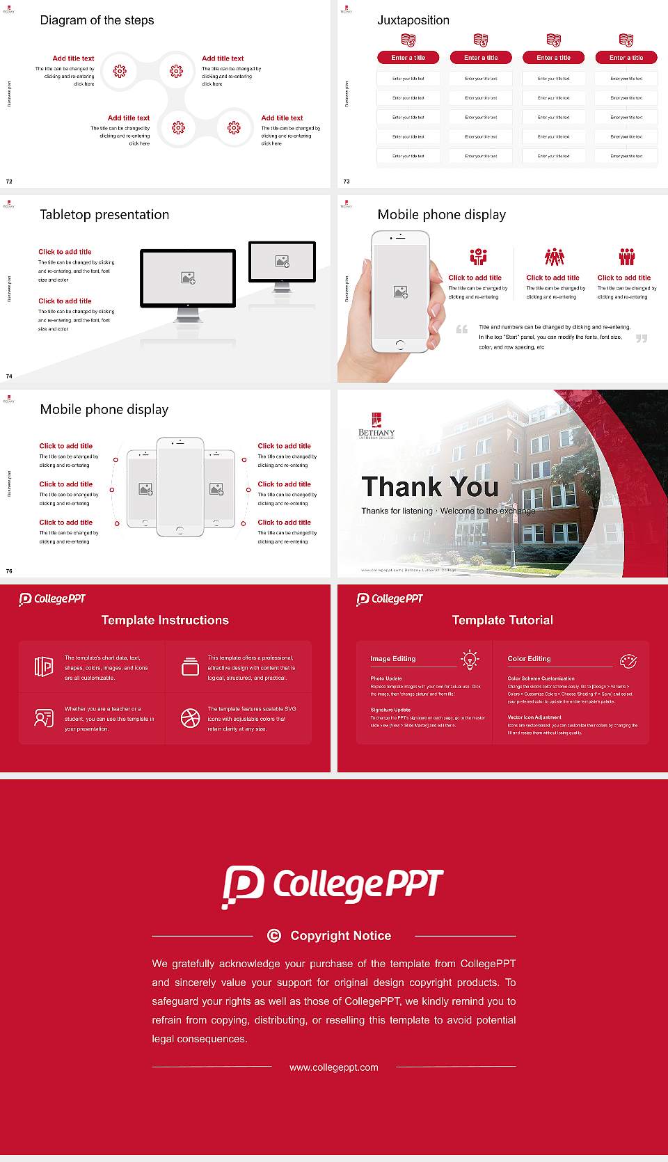 Bethany Lutheran College Competition/Entrepreneurship Contest PPT Template16:9 ratio PPT effect preview image9