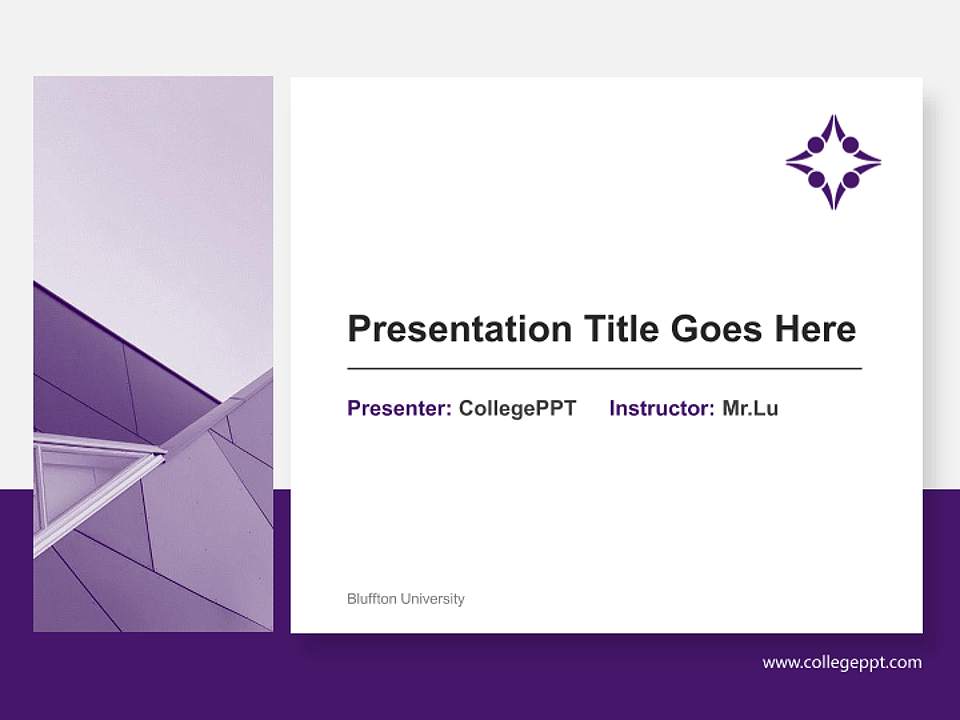 Bluffton University General Purpose PPT Template4:3 ratio PPT effect preview image6
