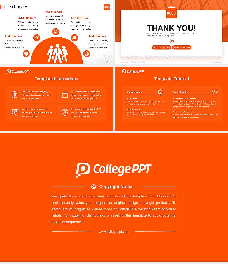 Bowling Green State University-Main Campus National Scholarship Defense PPT Template16:9 ratio PPT effect preview image4