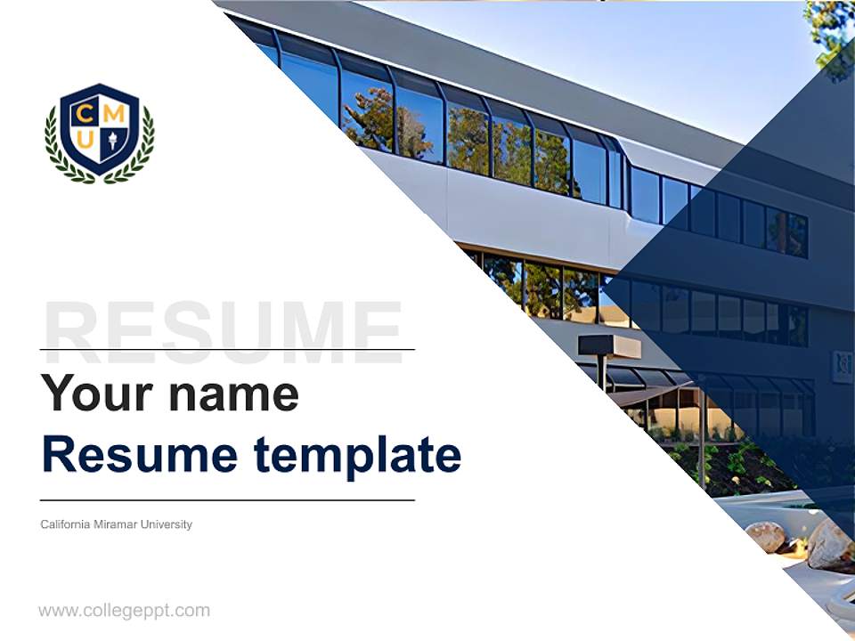 California Miramar University Resume PPT Template4:3 ratio PPT effect preview image5