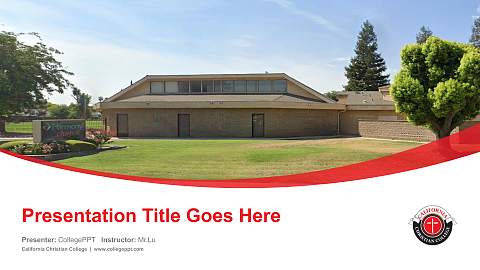 California Christian College Course/Courseware Creation PPT Template