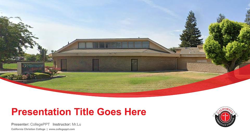 California Christian College Course/Courseware Creation PPT Template16:9 ratio PPT effect preview image