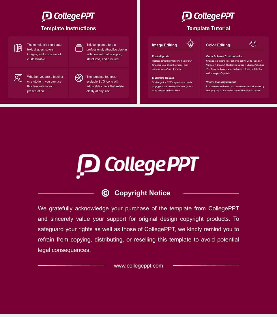 Cairn University Course/Courseware Creation PPT Template4:3 ratio PPT effect preview image5