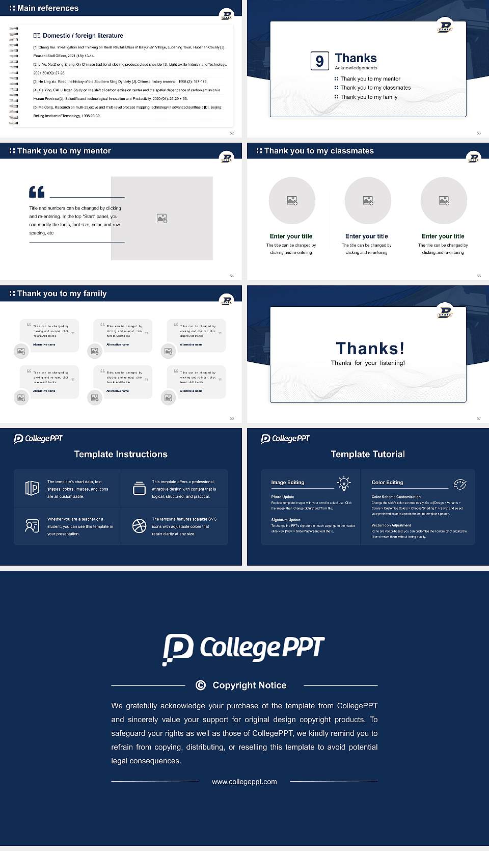 Bluefield State College Graduation Thesis Defense PPT Template16:9 ratio PPT effect preview image7