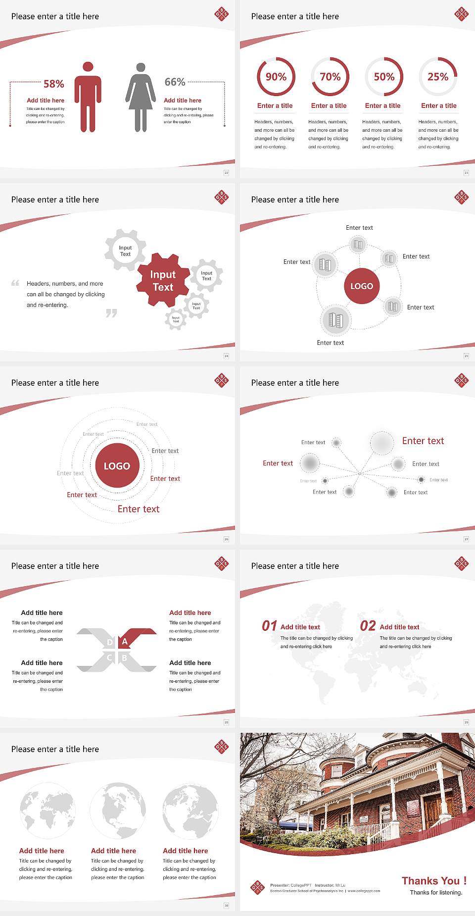 Boston Graduate School of Psychoanalysis Inc Course/Courseware Creation PPT Template4:3 ratio PPT effect preview image4