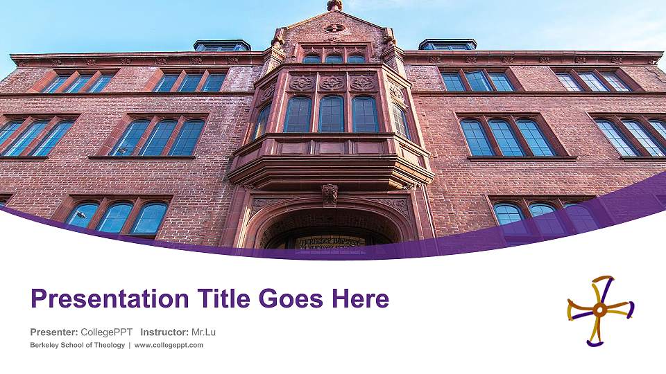 Berkeley School of Theology Course/Courseware Creation PPT Template16:9 ratio PPT effect preview image