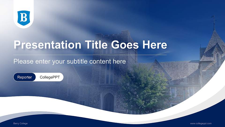 Berry College Lecture Sharing and Networking Event PPT Template16:9 ratio PPT effect preview image1