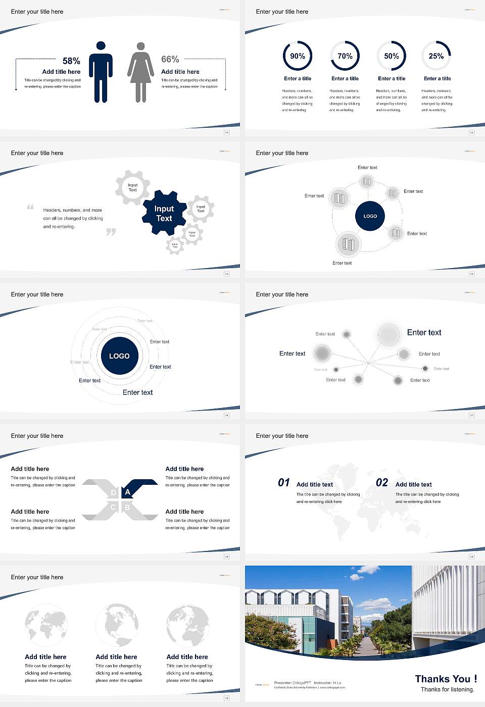 California State University-Fullerton Course/Courseware Creation PPT Template16:9 ratio PPT effect preview image4