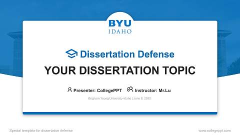 Brigham Young University-Idaho Graduation Thesis Defense PPT Template