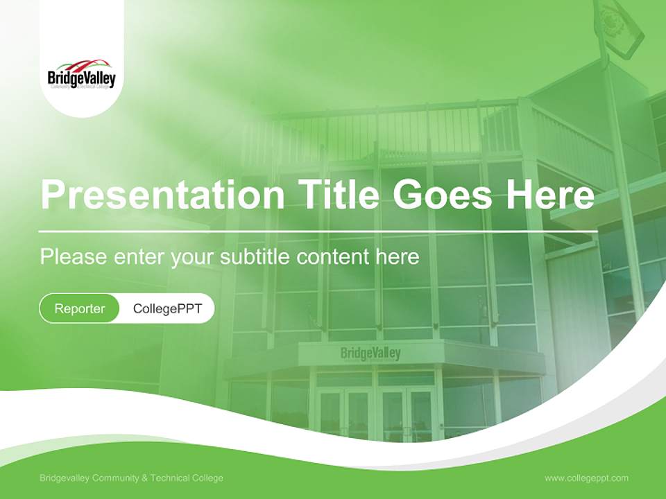 Bridgevalley Community & Technical College Lecture Sharing and Networking Event PPT Template4:3 ratio PPT effect preview image4