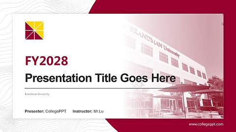 Brandman University Academic Presentation/Research Findings Report PPT Template