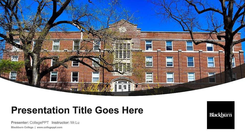 Blackburn College Course/Courseware Creation PPT Template16:9 ratio PPT effect preview image