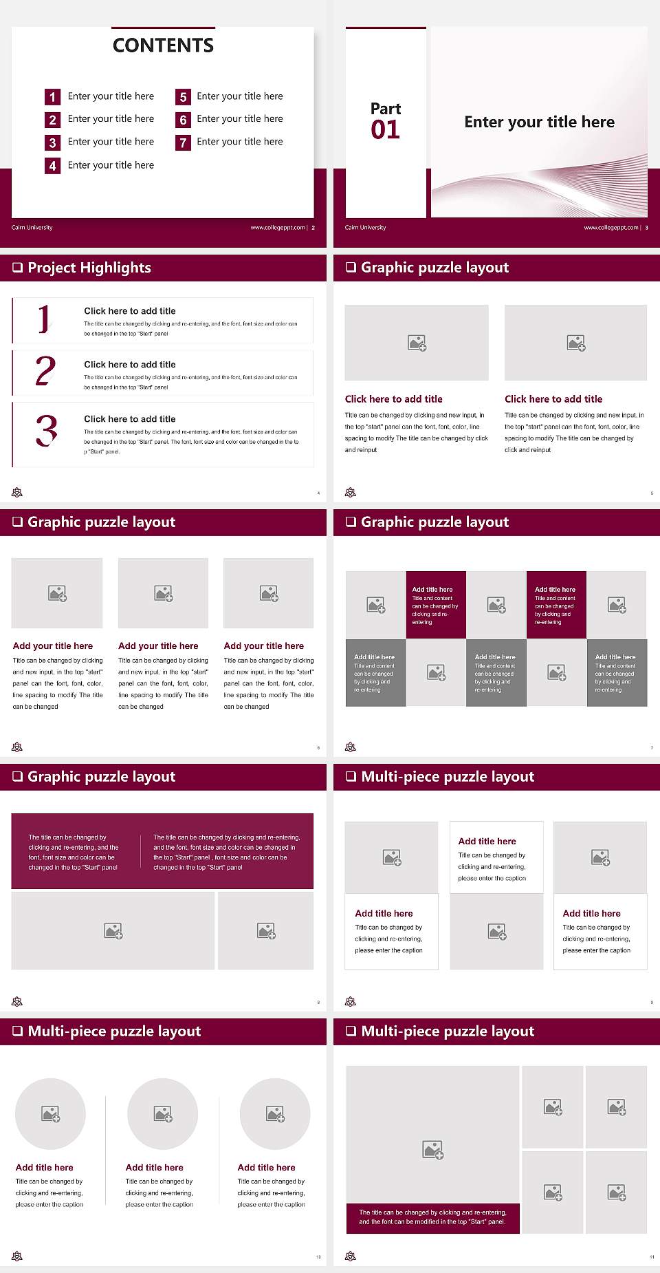 Cairn University General Purpose PPT Template4:3 ratio PPT effect preview image2