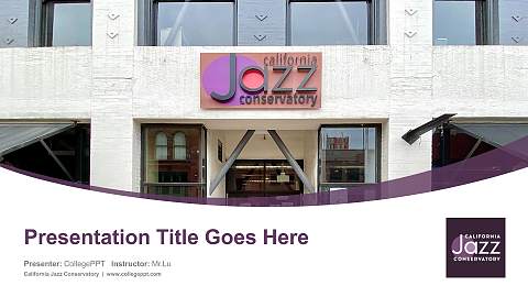 California Jazz Conservatory Course/Courseware Creation PPT Template