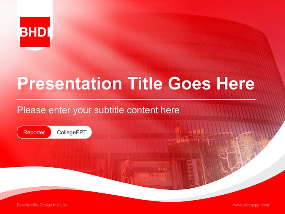 Beverly Hills Design Institute Lecture Sharing and Networking Event PPT Template4:3 ratio PPT effect preview image4