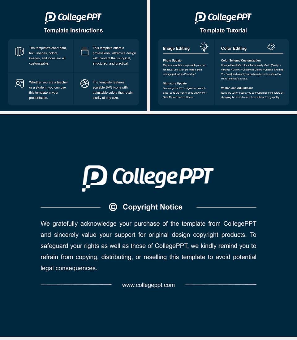 California Institute of Advanced Management Course/Courseware Creation PPT Template4:3 ratio PPT effect preview image5