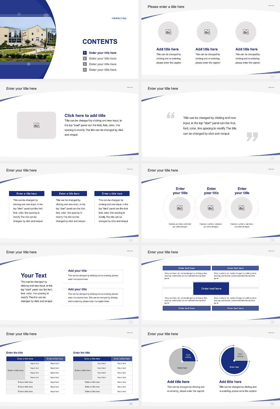 Berkeley College-Woodland Park Course/Courseware Creation PPT Template16:9 ratio PPT effect preview image2