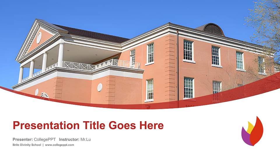 Brite Divinity School Course/Courseware Creation PPT Template16:9 ratio PPT effect preview image