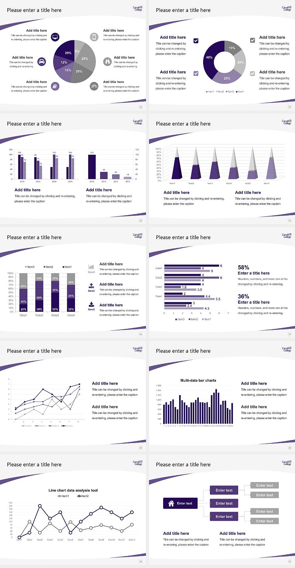 Carroll College Course/Courseware Creation PPT Template4:3 ratio PPT effect preview image3