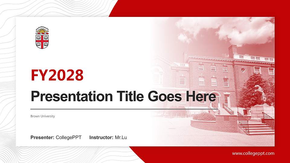Brown University Academic Presentation/Research Findings Report PPT Template16:9 ratio PPT effect preview image