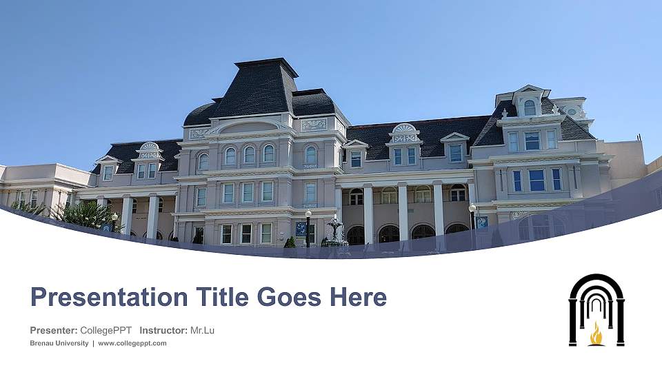Brenau University Course/Courseware Creation PPT Template16:9 ratio PPT effect preview image