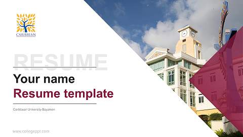 Caribbean University-Bayamon Resume PPT Template