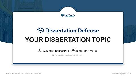 Bethany Global University Graduation Thesis Defense PPT Template