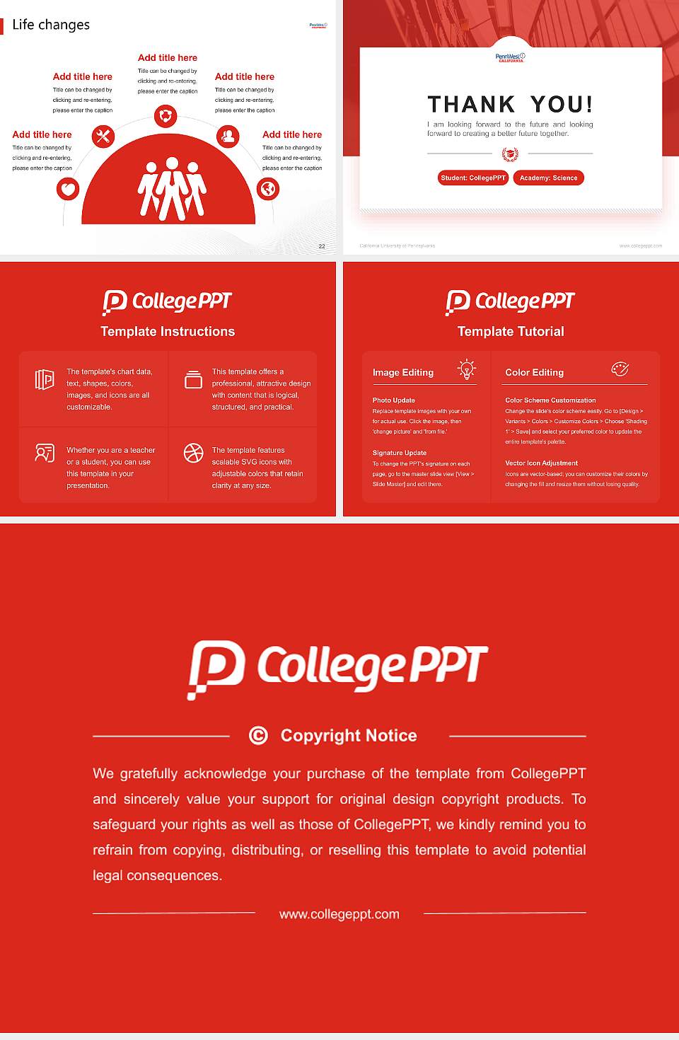 California University of Pennsylvania National Scholarship Defense PPT Template4:3 ratio PPT effect preview image4
